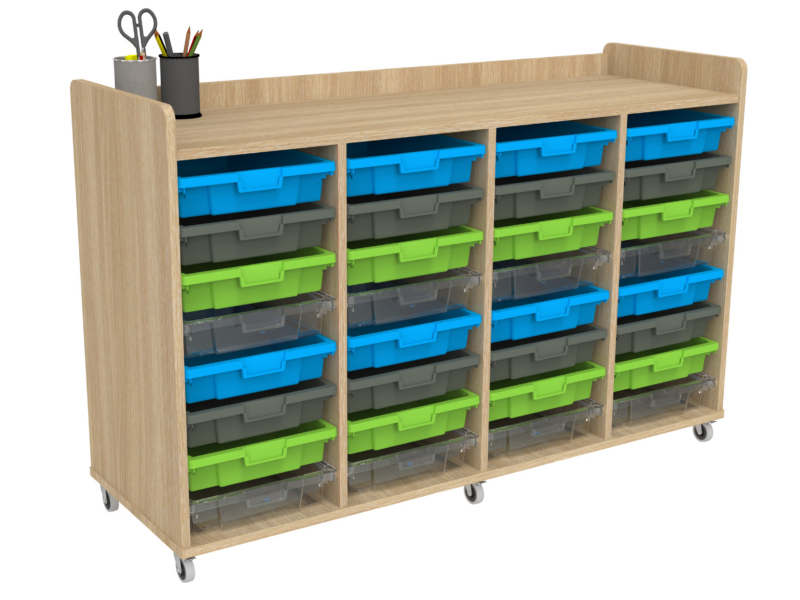 Smart 4-Bay Small Focus Tray Storage
